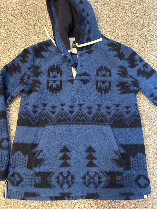 American Eagle Outfitters Other - American Eagle Outfitters Blue and Black Fleece Hoodie Pullover
